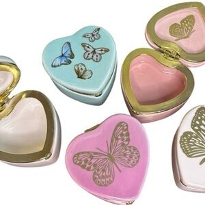 ★ Butterfly Heart Jewelry Trinket Box Set | Gift Boxes Decor